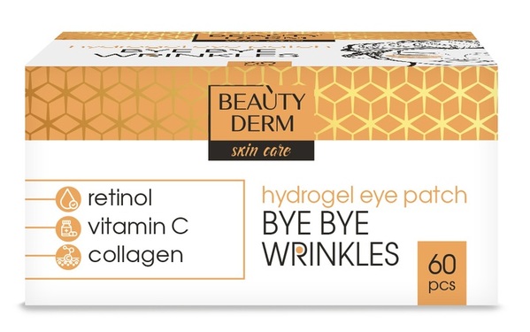 Патчи для кожи вокруг глаз Beauty Derm золотые гидрогелевые Bye Bye wrinkles, 60 шт