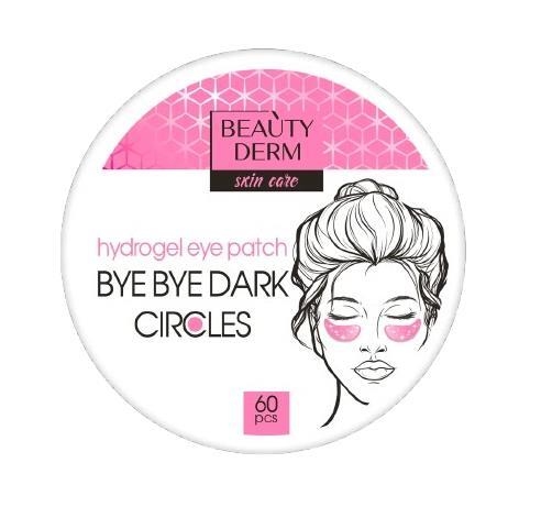Патчи для кожи вокруг глаз Beauty Derm розовые гидрогелевые Bye Bye dark circles, 60 шт