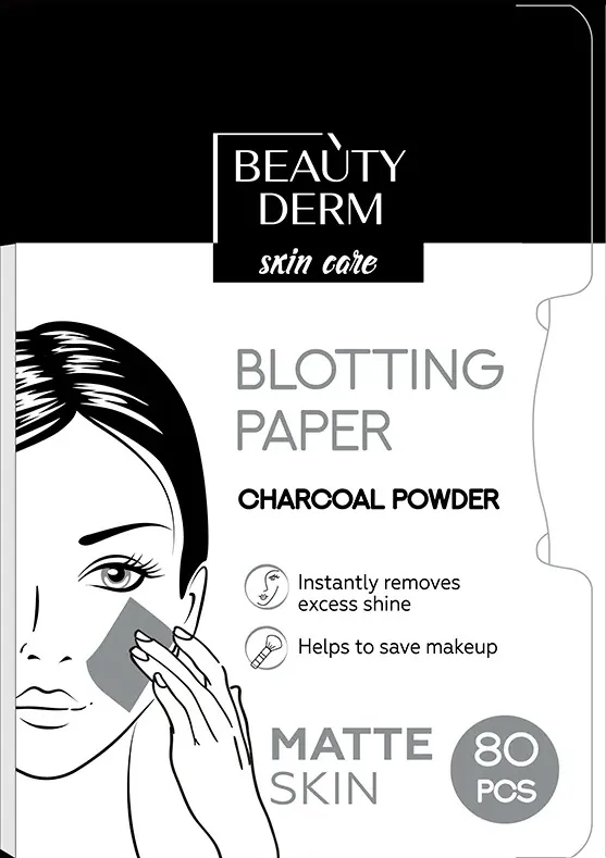 Серветки матуючі Beauty Derm з вугільним порошком, 80 шт