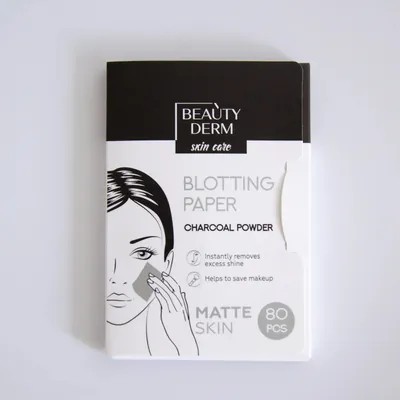 Серветки матуючі Beauty Derm з вугільним порошком, 80 шт