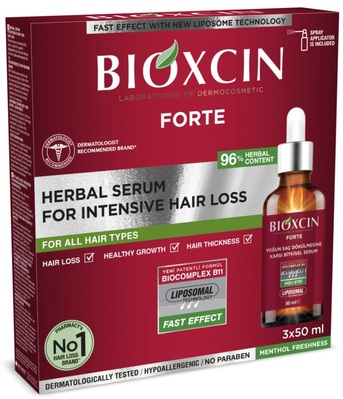 Сыворотка Bioxsine Forte против интенсивного выпадения волос всех типов, 3 шт х 50 мл