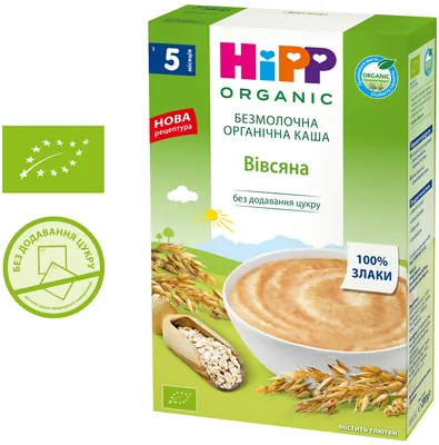 Каша безмолочна Hipp Organic органічна Вівсяна, з 5 місяців, 200 г