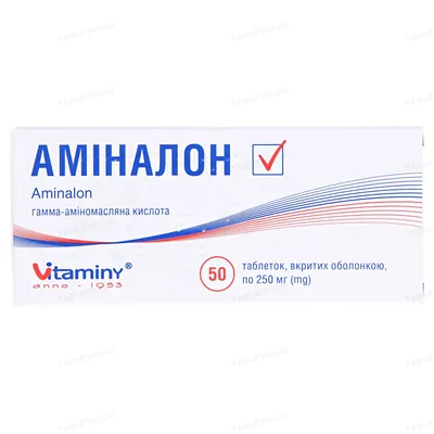 Аміналон таблетки, в/о по 0.25 г №50 (10х5)
