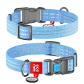 Ошейник для собак Collar WAUDOG Re-cotton QR паспортом, из восстановленного хлопка, пластиковая пряжка, ширина 25 мм, длина 31-49 см
