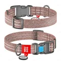Нашийник для собак Collar WAUDOG Re-cotton QR паспортом, з відновленої бавовни, пластикова пряжка, ширина 25 мм, довжина 35-58 см