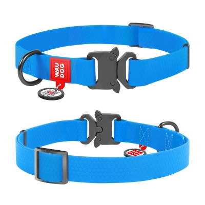 Ошейник для собак Collar WAUDOG Waterproof c QR-паспортом, металлическая пряжка-фастекс, ширина 20 мм, длина 24-40 см