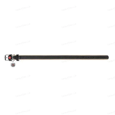 Нашийник для собак Collar WAUDOG WAUDOG Soft з QR паспортом, шкіряний, ширина 15 мм довжина 27-36 см, чорний