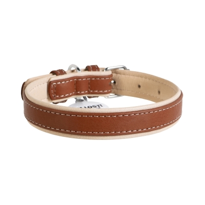 Нашийник для собак Collar WAUDOG WAUDOG Soft з QR паспортом, шкіряний, ширина 20 мм довжина 30-39 см, коричневий