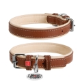 Нашийник для собак Collar WAUDOG WAUDOG Soft з QR паспортом, шкіряний, ширина 20 мм довжина 30-39 см, коричневий