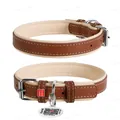 Нашийник для собак Collar WAUDOG WAUDOG Soft з QR паспортом, шкіряний, ширина 20 мм довжина 30-39 см, коричневий