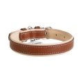 Нашийник для собак Collar WAUDOG WAUDOG Soft з QR паспортом, шкіряний, ширина 20 мм довжина 30-39 см, коричневий