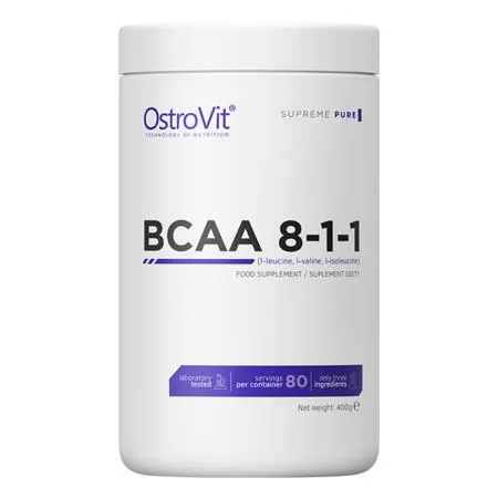 Амінокислоти OstroVit BCAA 8.1.1 без смаку, 400 г
