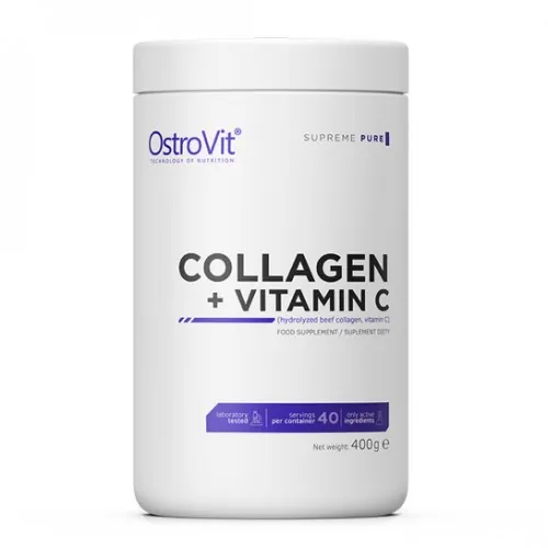 Колаген та вітамін С OstroVit Collagen + Vitamin C без смаку, 400 г