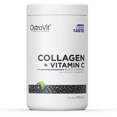 Колаген та вітамін С OstroVit Collagen + Vitamin C чорна смородина, 400 г