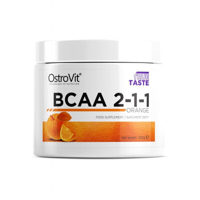 Аминокислоты OstroVit Extra Pure BCAA 2.1.1 вкус апельсин, 200 г