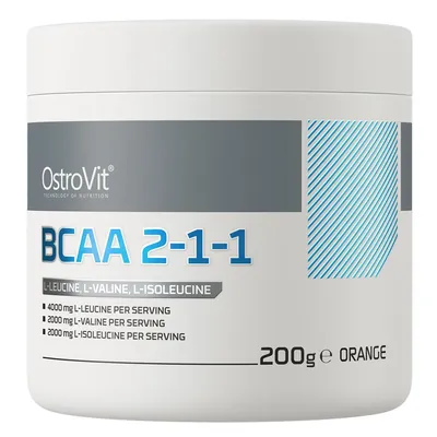 Амінокислоти OstroVit Extra Pure BCAA 2.1.1 смак апельсин, 200 г