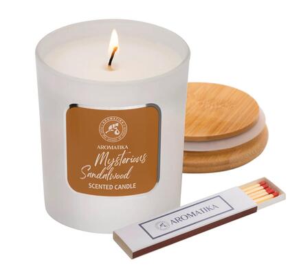 Свічка ароматична Ароматика Mysterious Sandalwood, 200 г