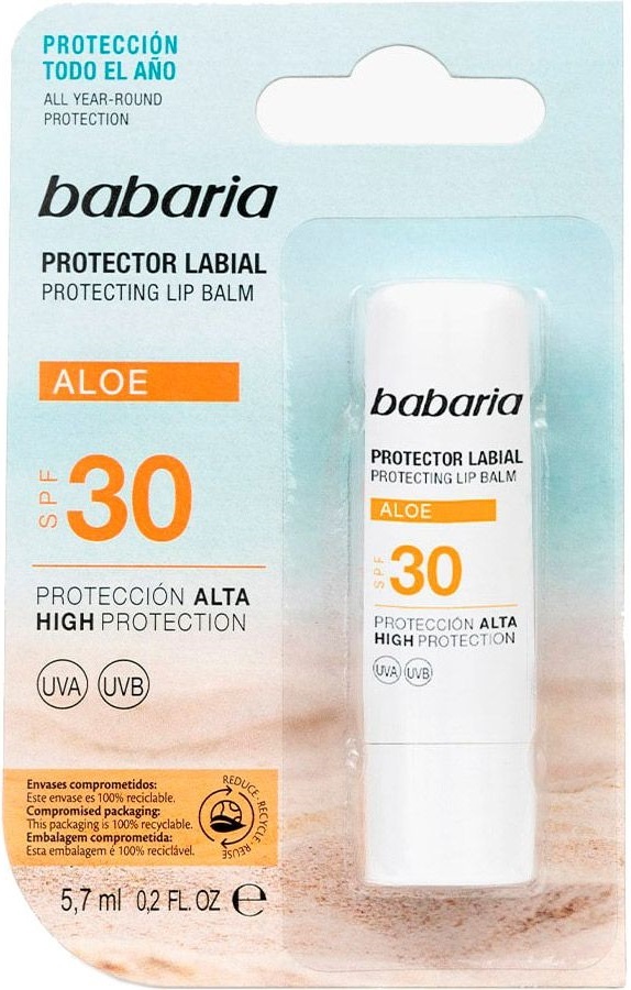Бальзам для губ Babaria SPF30 захисний, 5,7 мл