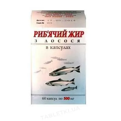 Риб'ячий жир з лосося капсули по 500 мг №60