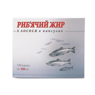 Рыбий жир из лосося в капсулах по 500 мг №100 (10х10)