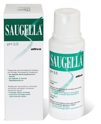 Мыло жидкое Saugella Attiva для интимной гигиены с экстрактом тимьяна, 250 мл
