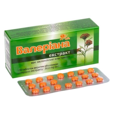 Валерианы экстракт таблетки по 30 мг №100 Ronpharm