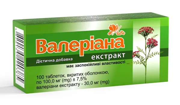Валеріани екстракт таблетки по 30 мг №100 Ronpharm