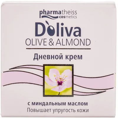 Крем для обличчя Doliva Olive&Almond денний з мигдалевою олією проти зморшок, 50 мл