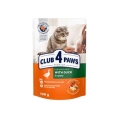 Корм влажный Club 4 Paws для взрослых кошек с Уткой в ??соусе Премиум, 100 г