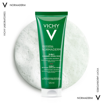 Средство для лица Vichy Normaderm 3 в 1 очищающее, 125 мл