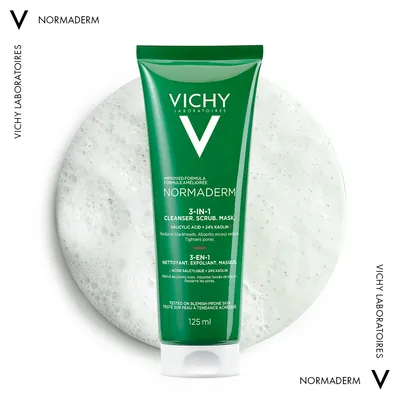 Засіб для обличчя Vichy Normaderm 3 в 1 очищуючий, 125 мл