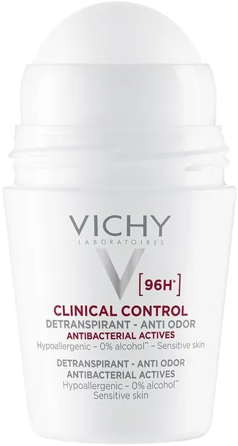 Набір антиперспірантів кулькових Vichy Clinical Control 96 годин захисту, чоловічий та жіночий, 2 шт х 50 мл