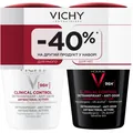 Набір антиперспірантів кулькових Vichy Clinical Control 96 годин захисту, чоловічий та жіночий, 2 шт х 50 мл