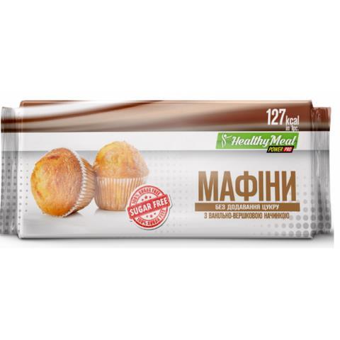 Маффины Power Pro без добавления сахара с ванильно-сливочной начинкой, 70 г