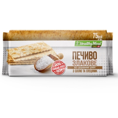 Печенье Healthy Meal (без добавления сахара) злаковое с солью и специями, 80 г