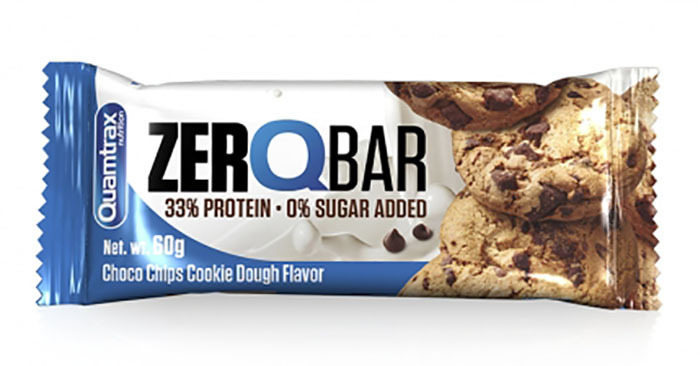 Батончик Quamtrax Zero Qbar Choco Chips Cookies, 60 г