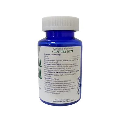 Спіруліна Мега POWERFUL Spirulina Mega капсули №100 в бан.