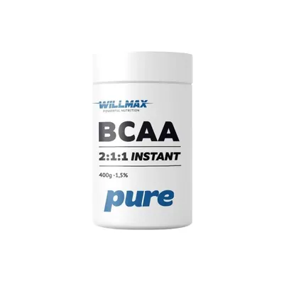 Амінокислоти BCAA Willmax BCAA 2:1:1 Instant без смаку, 400 г