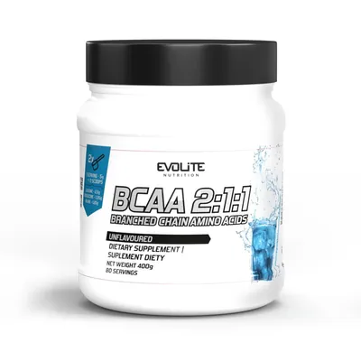 Амінокислоти Evolite Nutrition BCAA 2:1:1 без смаку, 400 г