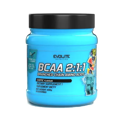 Амінокислоти Evolite Nutrition BCAA 2:1:1 екзотик, 400 г