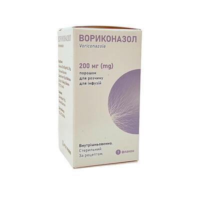Вориконазол порошок для р-ра д/инф. по 200 мг №1 во флак.