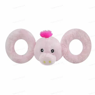 Іграшка для собак Свинка Jolly Pets Tug-a-Mal JTA15 пищалка для перетягування, дуже велика
