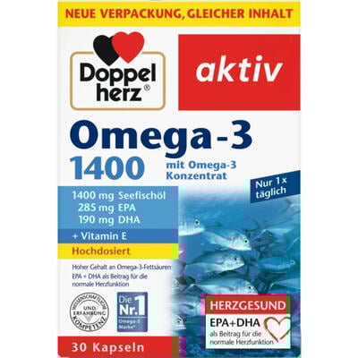 Доппельгерц Актив Омега-3 1400 с концентратом Омега-3 капсулы №30