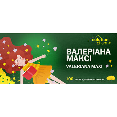 Валериана макси Solution Pharm табл. по 30 мг №100
