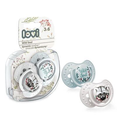 Пустышка силиконовая Lovi Wild Soul динамическая, 22/883boy, 3-6 месяцев, 2 шт