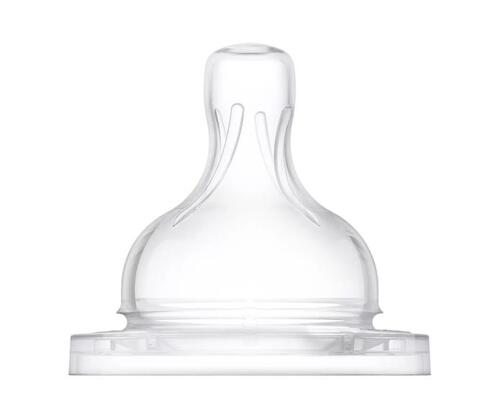 Соска силиконовая Philips Avent Natural SCF635/27, переменный поток, с прорезью, от 3 месяцев, 2 шт