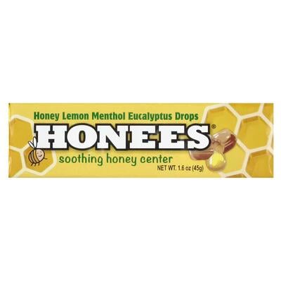 Леденцы Honees с медом, ментолом и эвкалиптом, 45 г