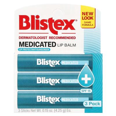 Набор Blistex Бальзам для губ зажигательный солнцезащитный SPF 15, 3 х 4,25 г