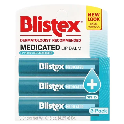 Набір Blistex Бальзам для губ загоювальний сонцезахисний SPF 15, 3 шт х 4,25 г