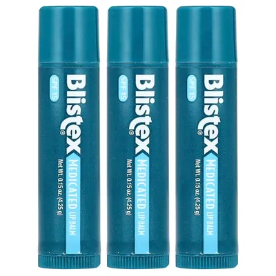 Набір Blistex Бальзам для губ загоювальний сонцезахисний SPF 15, 3 шт х 4,25 г
